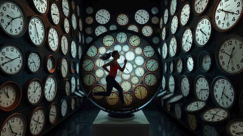 Surreal Hamster Wheel Bedroom in Dreamlike Mysticism