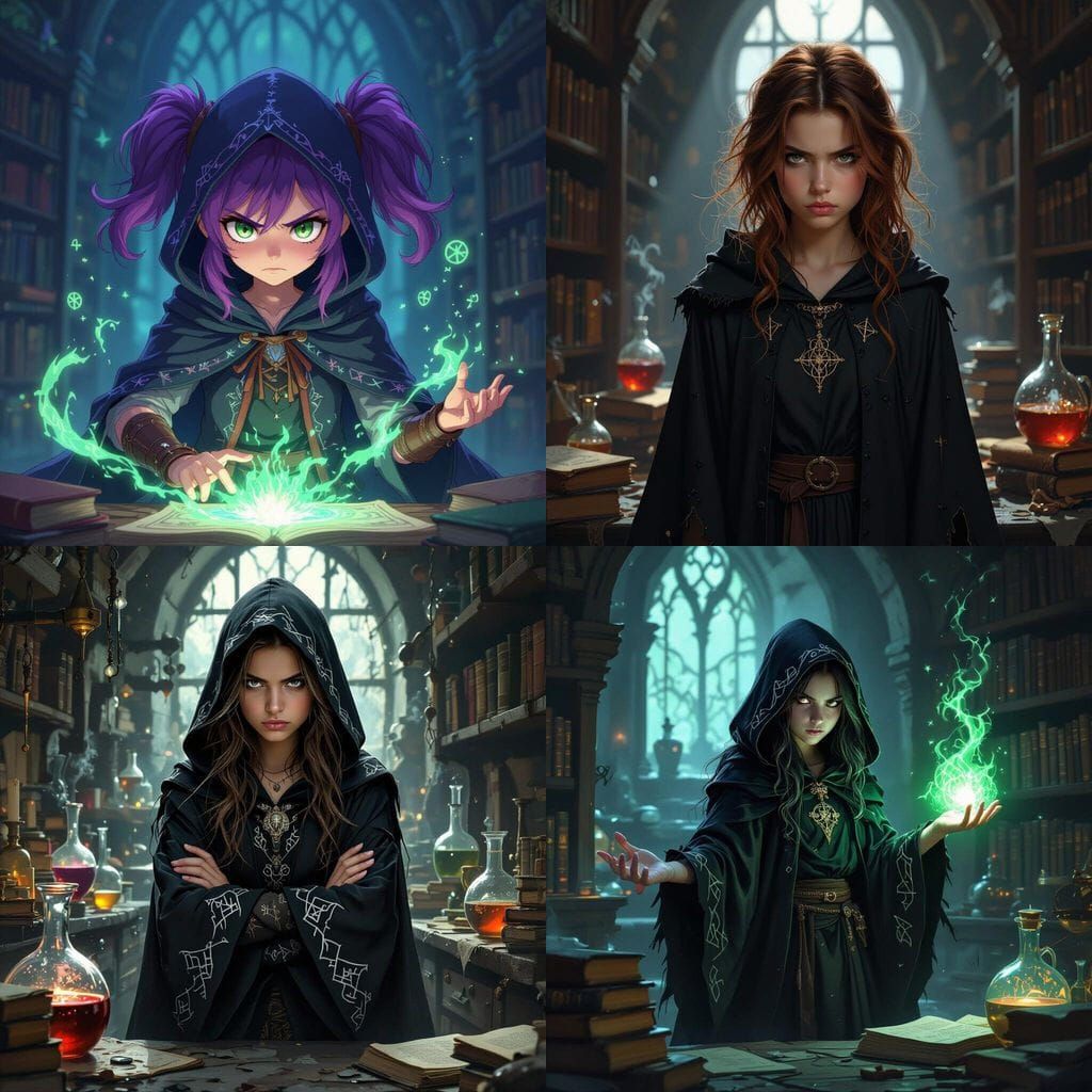 Grumpy Teen Wizard Girl