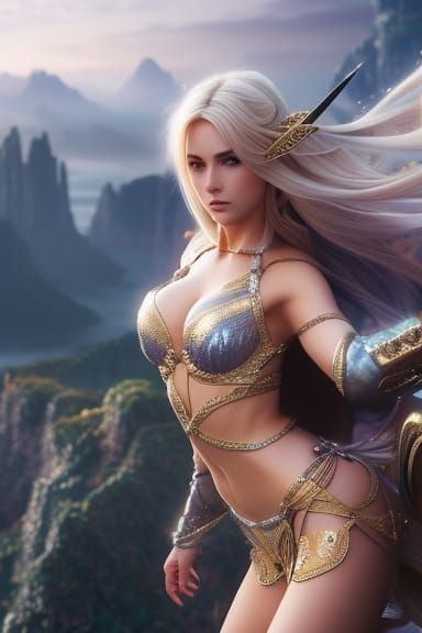 Elegant Fantasy Princess in Anime Style