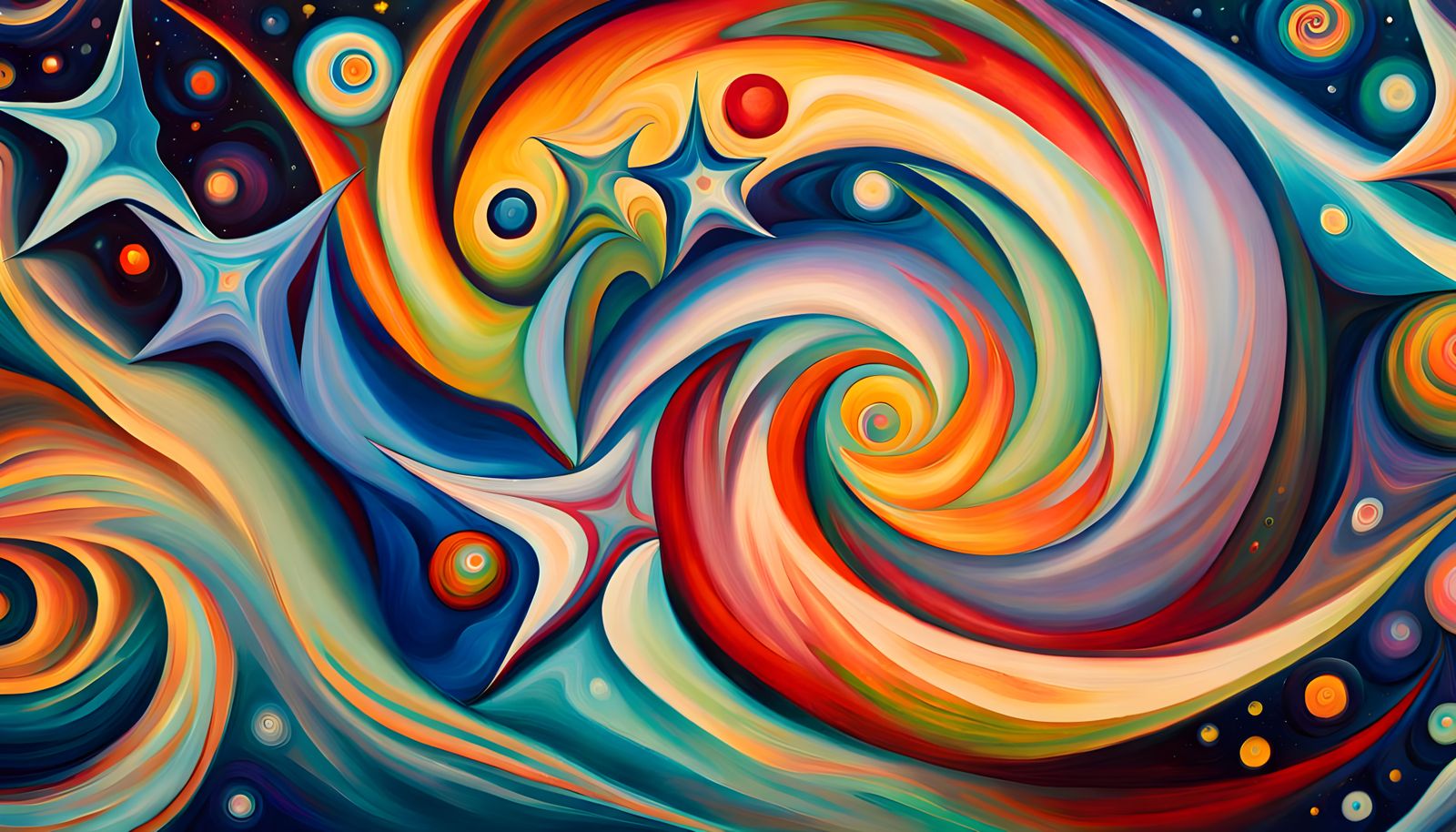 Iridescent Star Cluster Formation in Abstract Expressionism