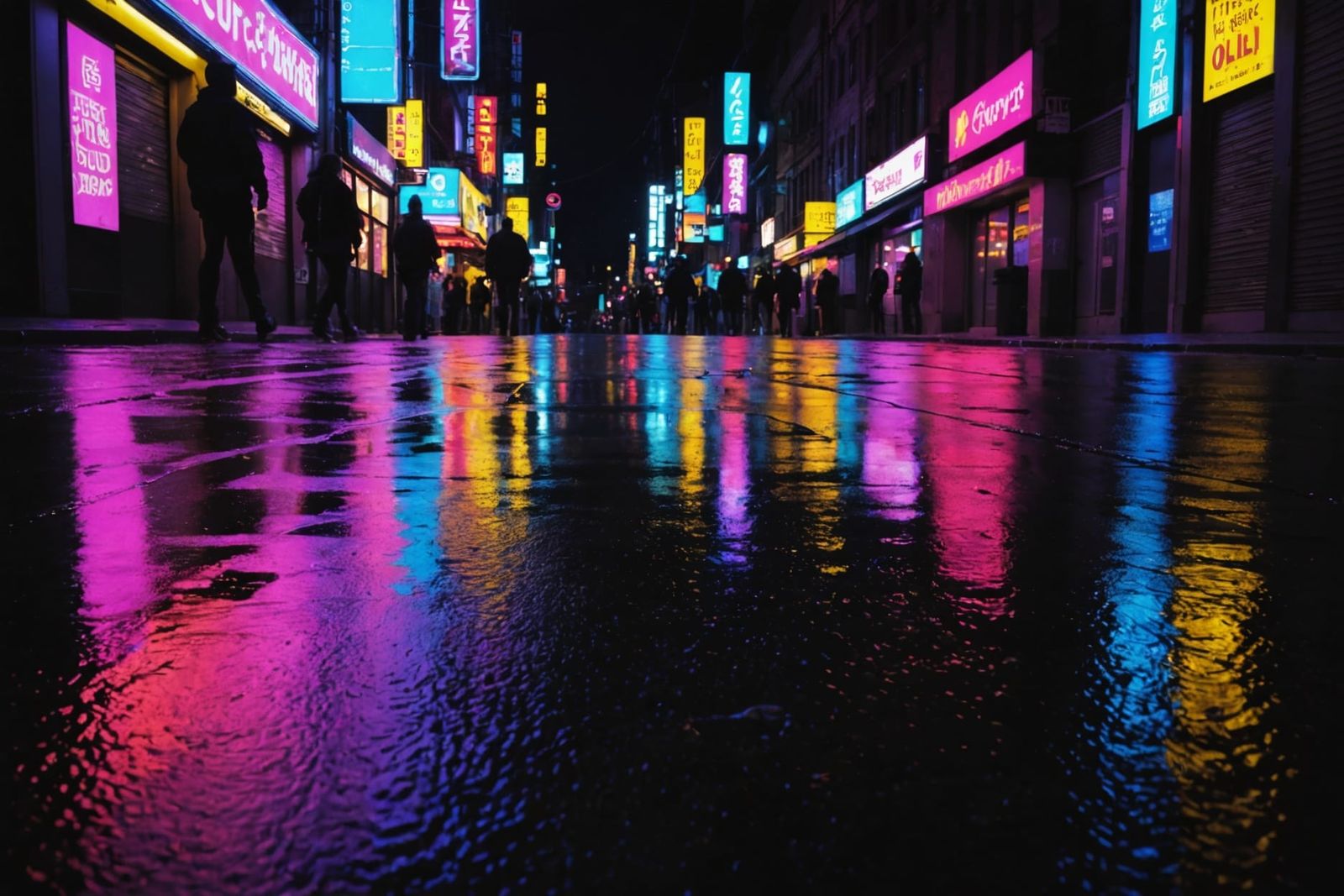 Neon Cityscape at Night