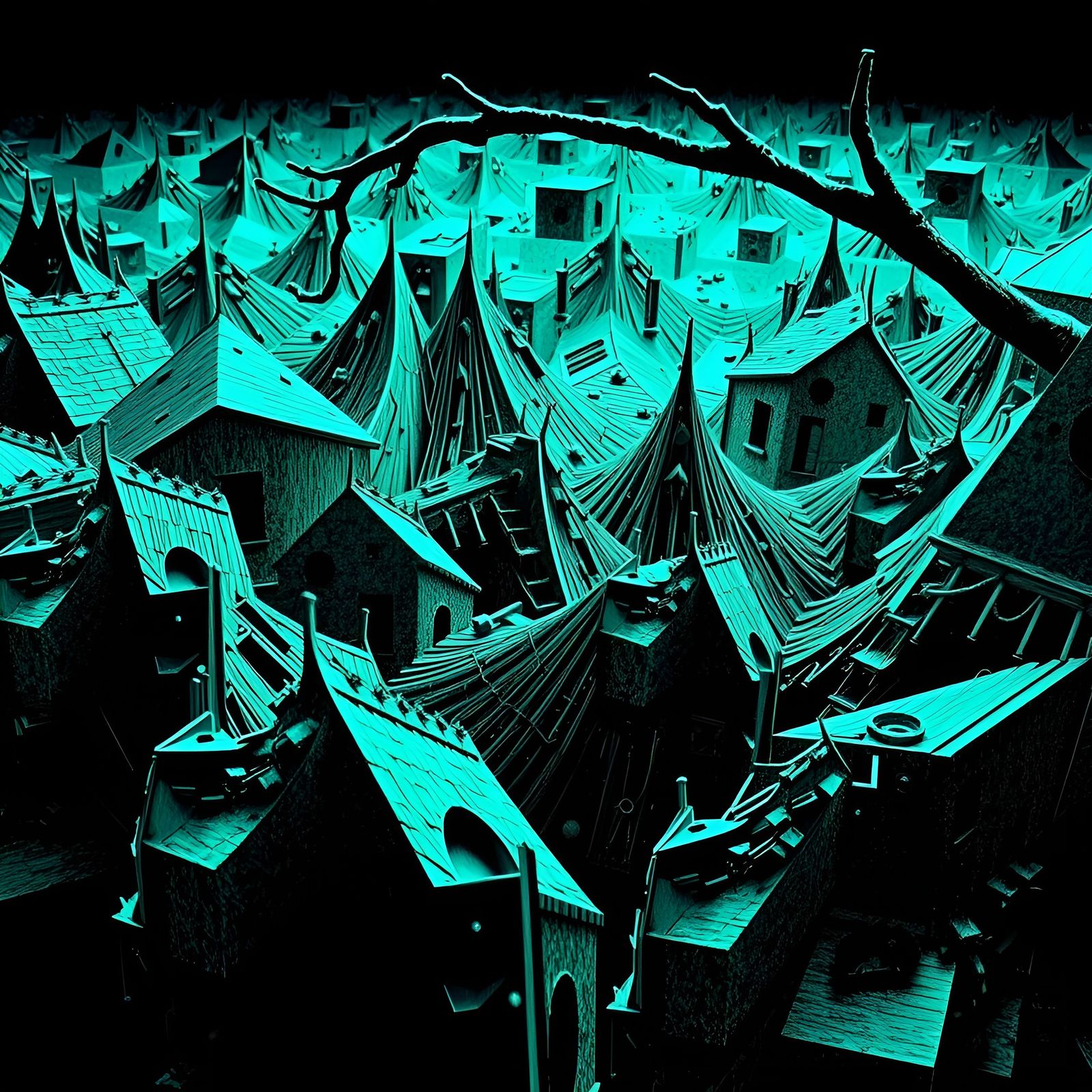 Distorted 3D Autostereogram with Corruption Effects