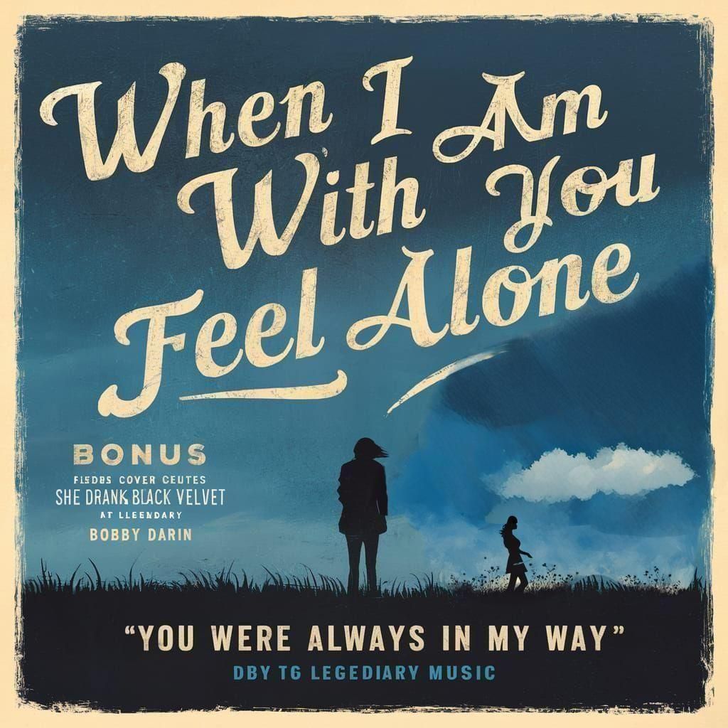 Vintage Country Album Cover: Lonely Silhouette