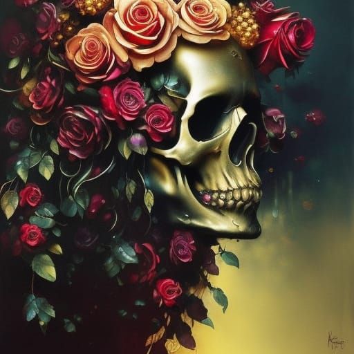 golden skull