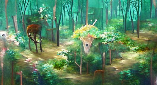 Deer in Forest AI Generated Image