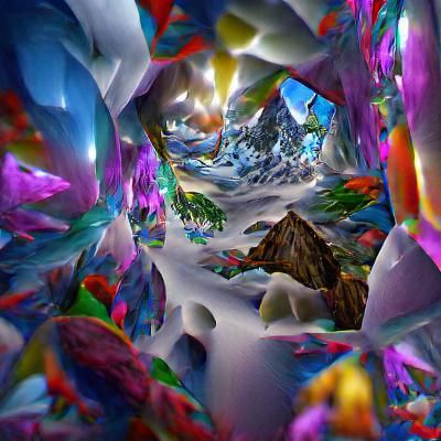 Inside a Crystalline Mountain Landscape