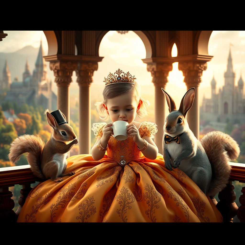 Regal Princess Tea Party in Fantasy Setting