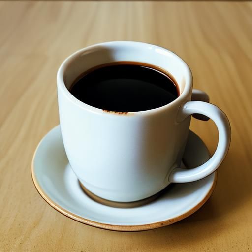 Simple White Coffee Mug on Plain Background