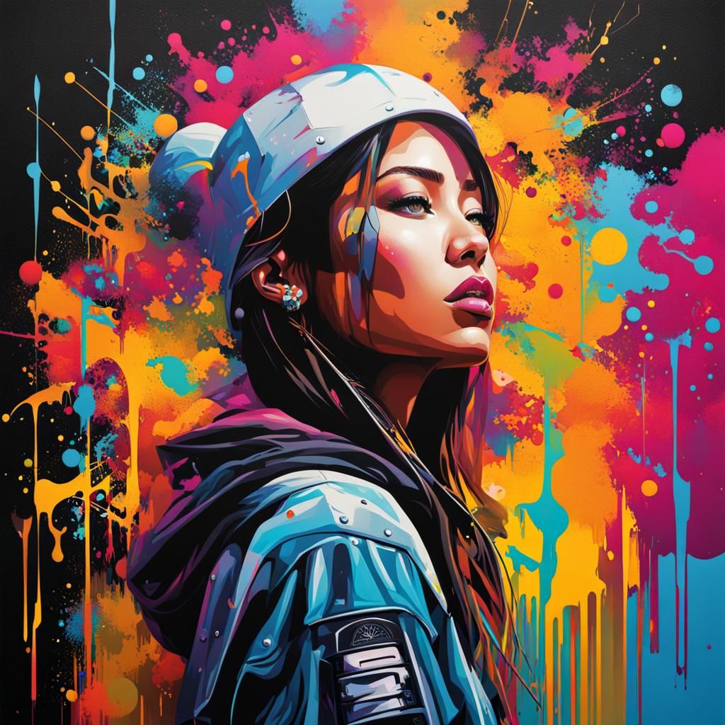 International Women's Day Tech Graffiti Art