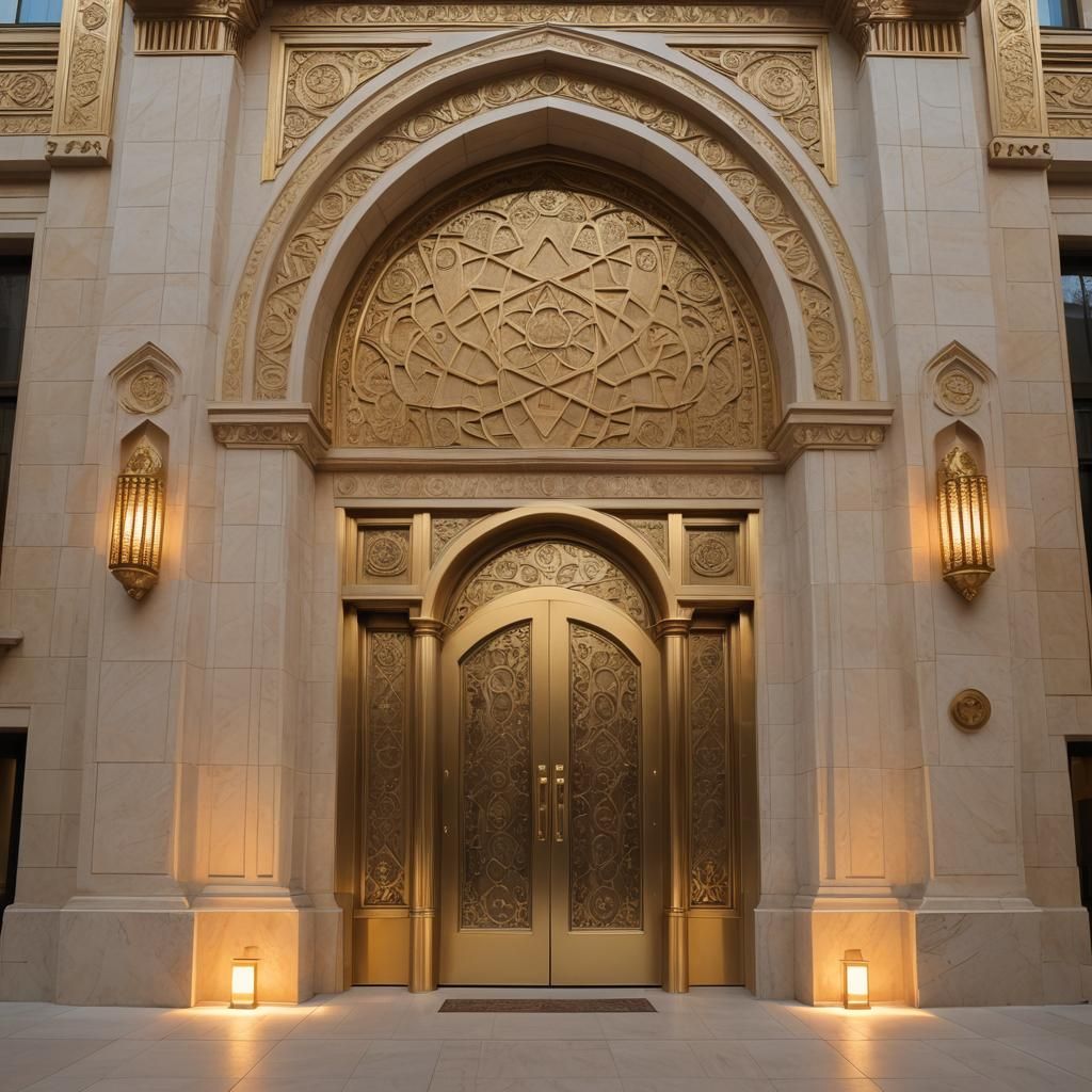 Modern Luxury Synagogue Architecture with Jewish Engravings