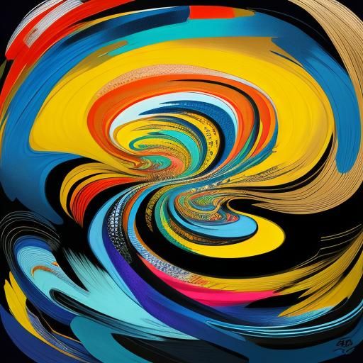 Surreal Garden Scene in Takashi Murakami Style