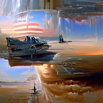 Top Gun: Oil Painting in Gurney Style