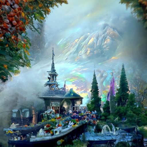 Ethereal Laputa Fantasy Landscape