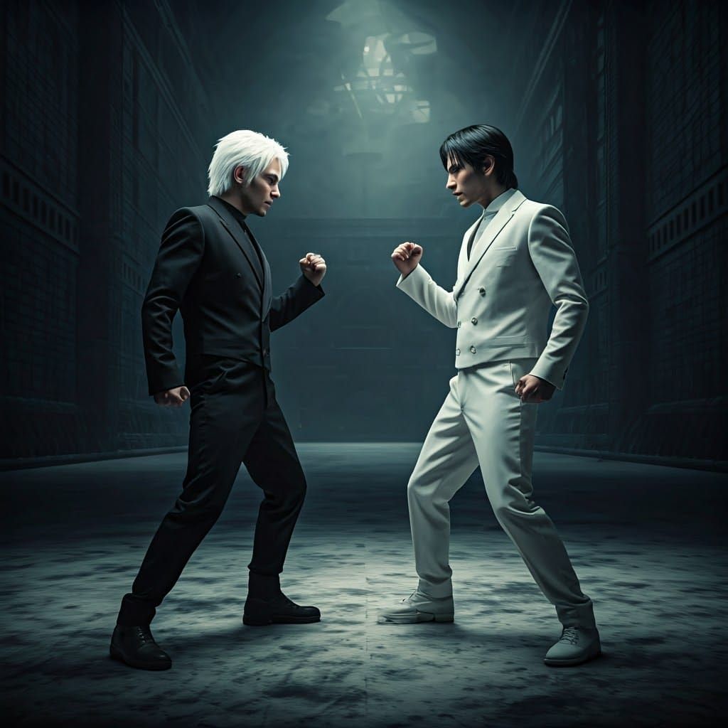 Cinematic Showdown: Light Versus Dark in Dystopian Setting