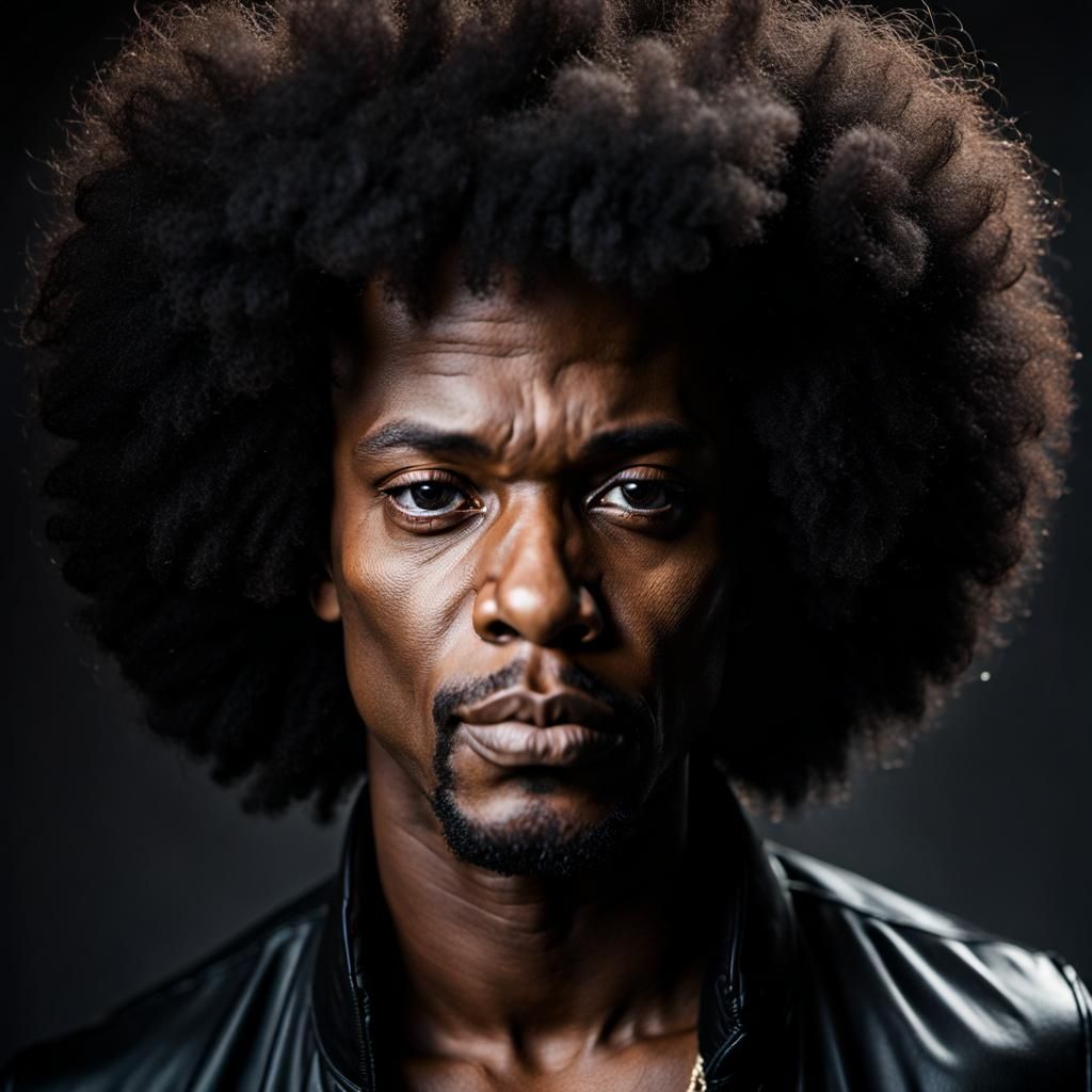 Contemplative Afro Portrait Inspired by Fine Art Photography