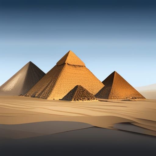 Keops, Kephren and Mikerinos pyramids in Gyseh...the 4th,I d...