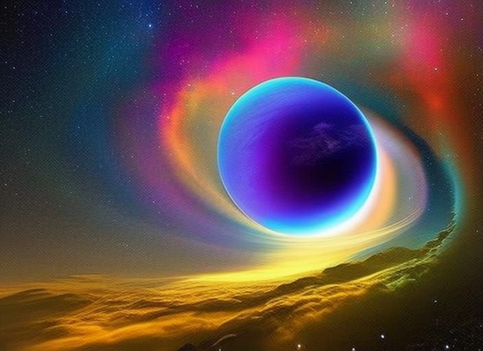 Cosmic Spacecore Landscape with Swirling Galaxies