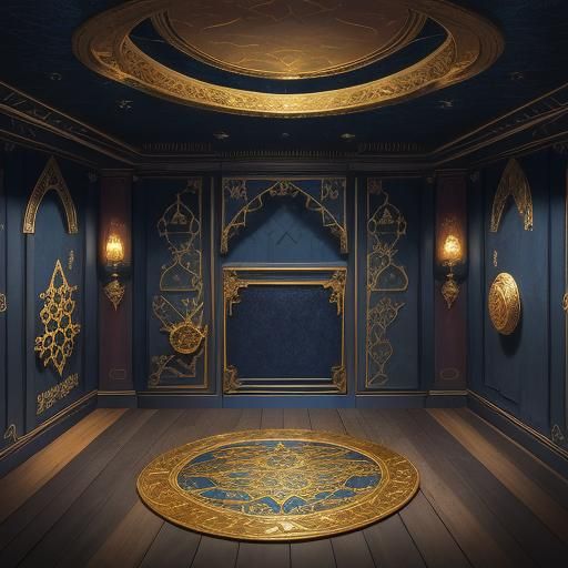 Pirate Ship Interior with Gold, Digital Matte Painting