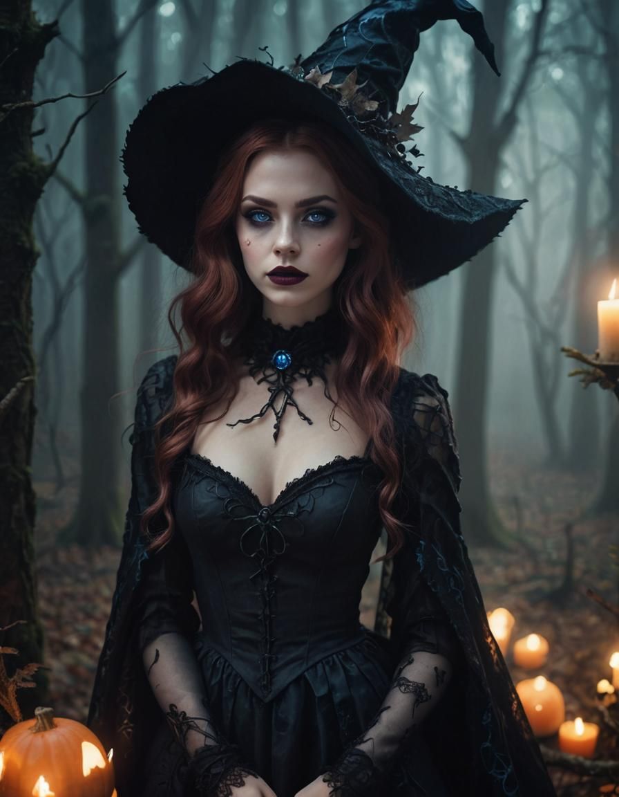 beauty teenage witch, gothic makeup