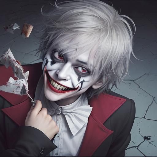 Joker Anime Key Visual in Japanese Manga Style