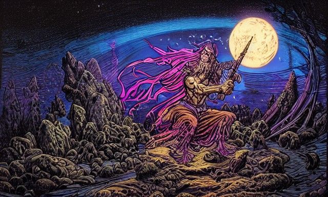 Wizard Casting Sleep Spell with Mystic Energy