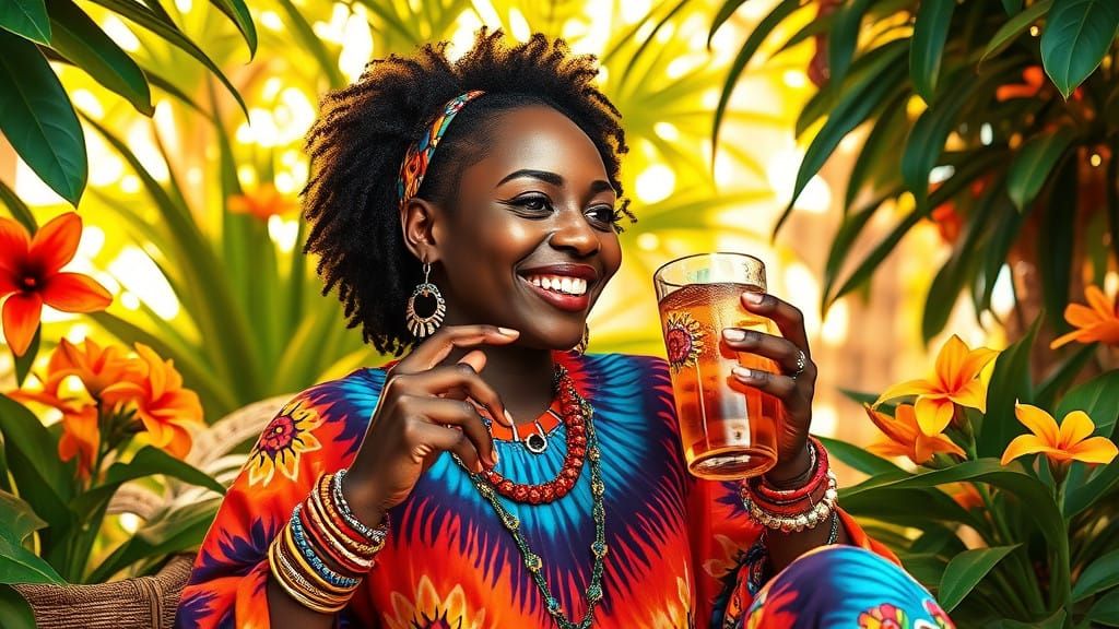 Vibrant African Beauty in Bohemian Paradise