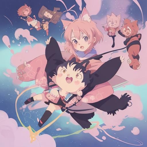 Anime-Style Cats: Democrats vs Republicans