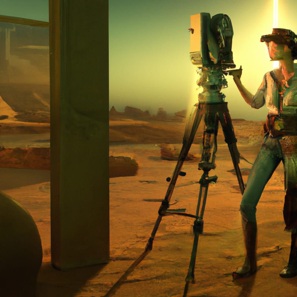 Archaeological Dig Site in Maxfield Parrish Style