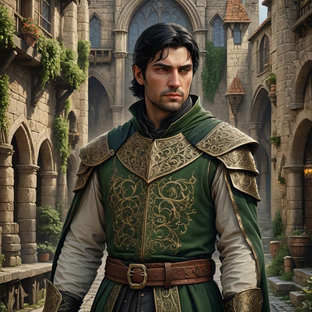 Medieval Nobleman Portrait in Detailed Matte Painting