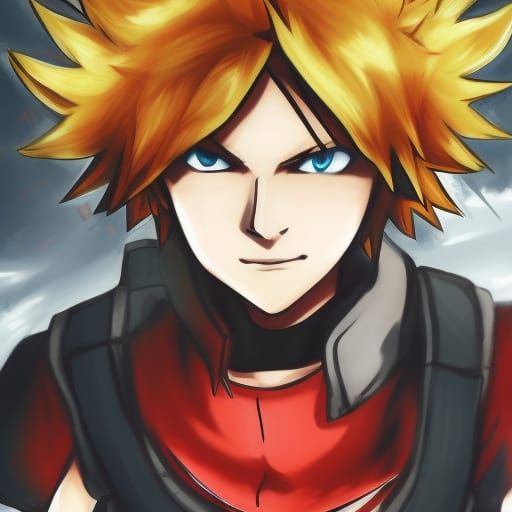 Anime Character in Manga Style