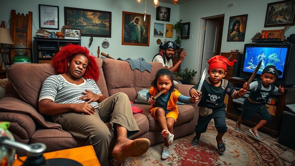 Nigerian Family's Energetic Halloween Chaos