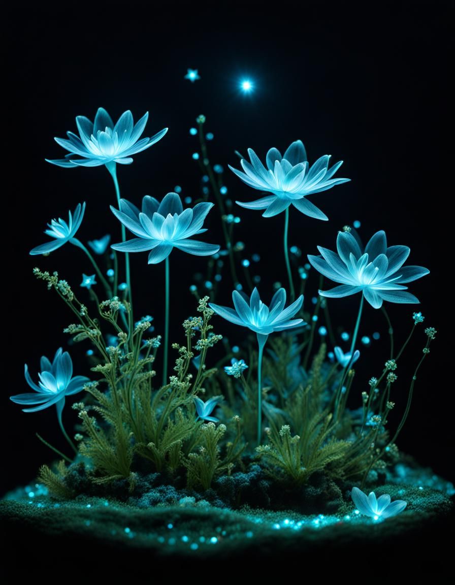 Bioluminescence flowers