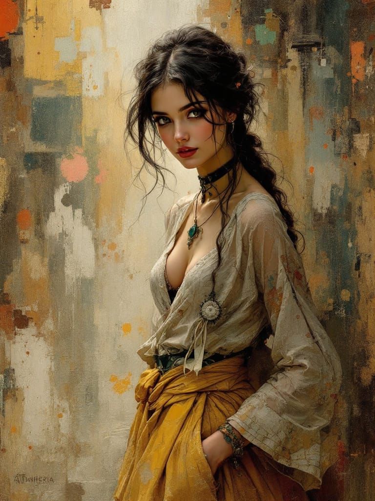 Classic Female Figure Study in Turkish Street