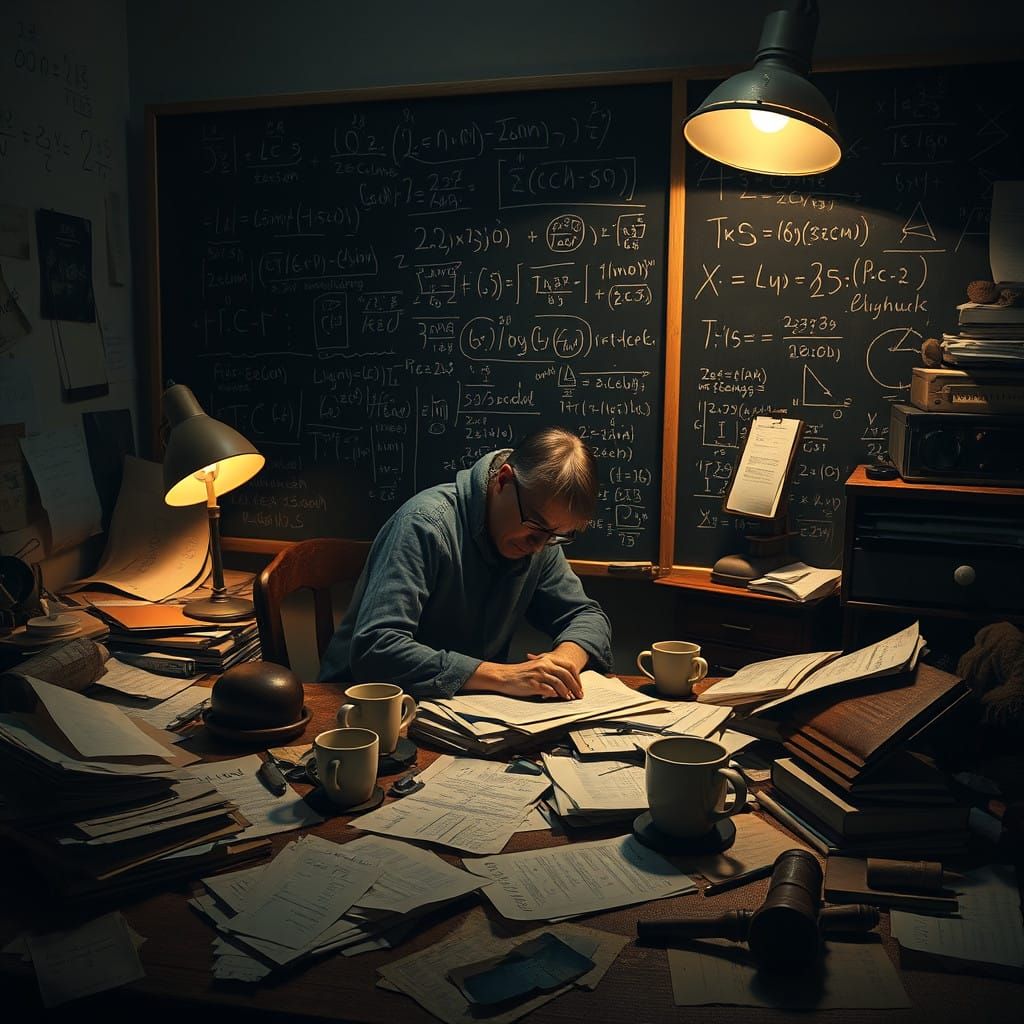 Euler's Mystery Unfolds in a Warm, Golden Glow