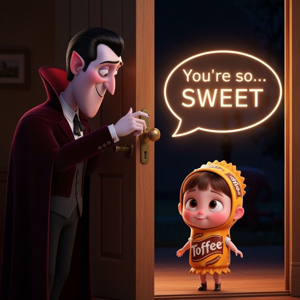Charming Vampire Meets Cute Candy Girl in 3D Animation