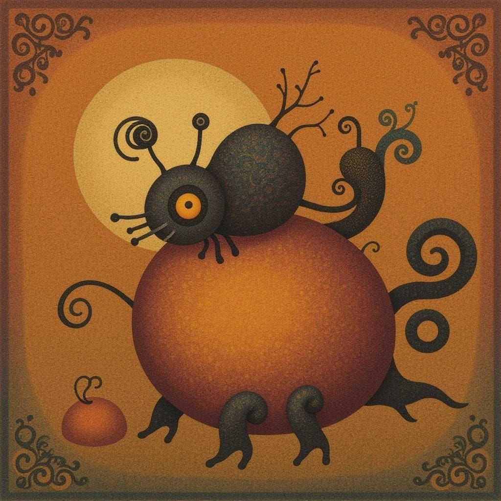 Textured Abstract Composition with Contrasting Colors