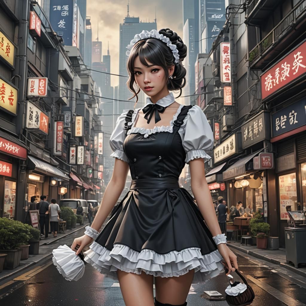 Sissy Maid in Tokyo: Digital Art