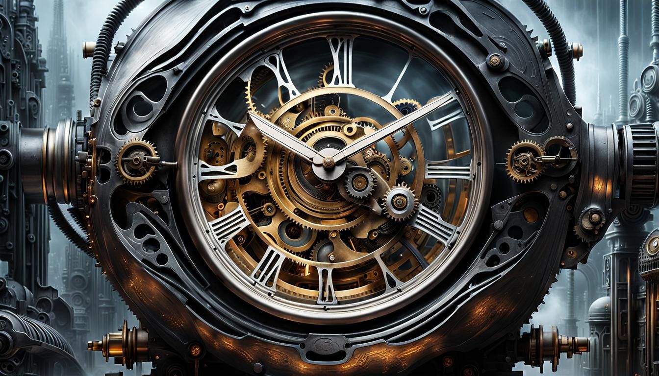 Industrial Surrealism: Machine Melts into Clock