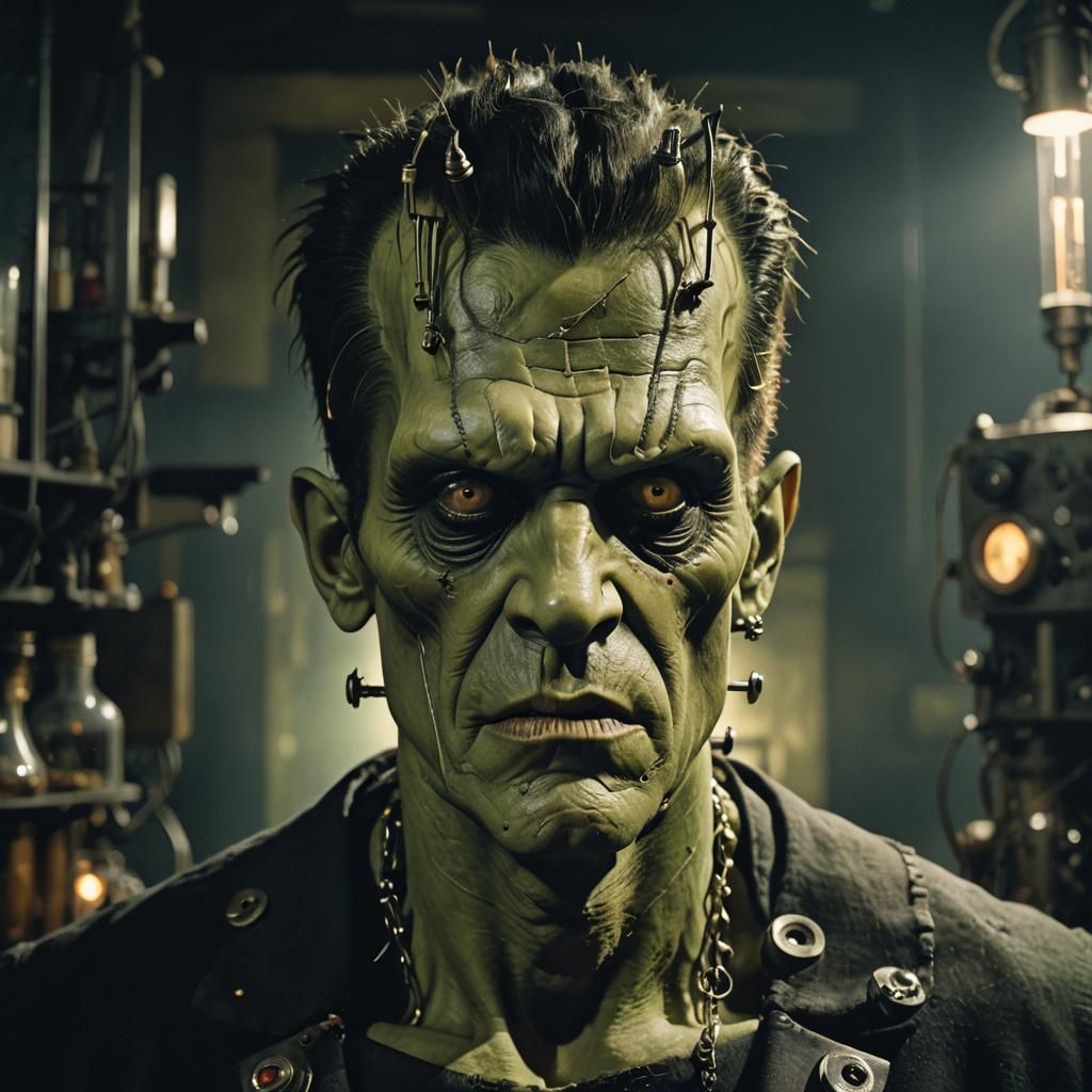 Frankenstein's Monster: A Surreal Portrait Masterpiece