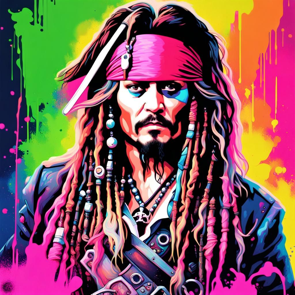 Psychedelic Captain Jack Sparrow