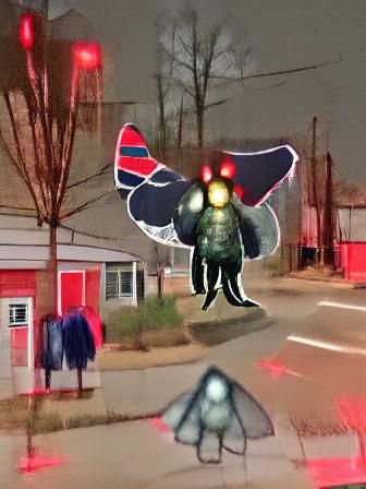 Mothman Cryptid Digital Art