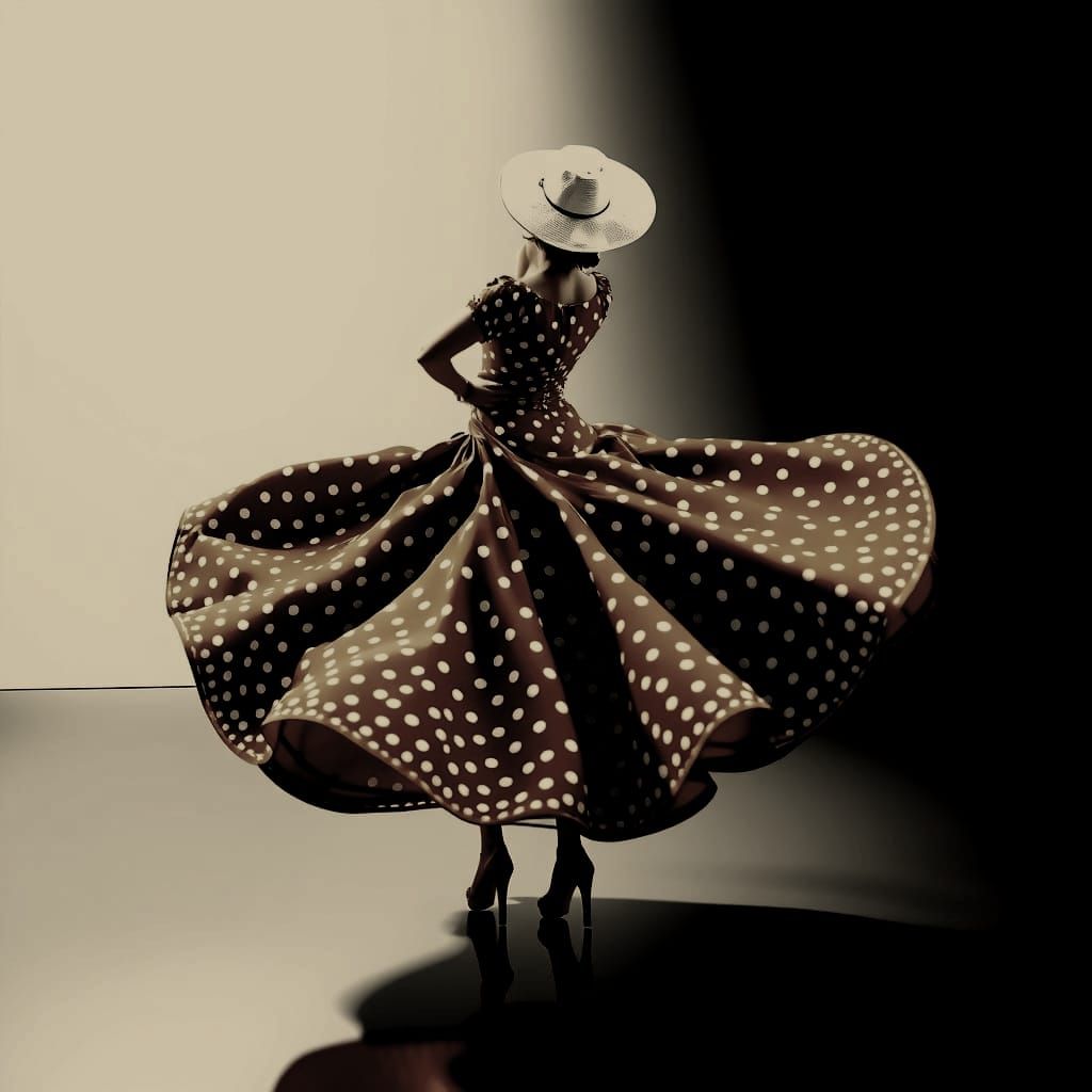 retro polka dotted dress