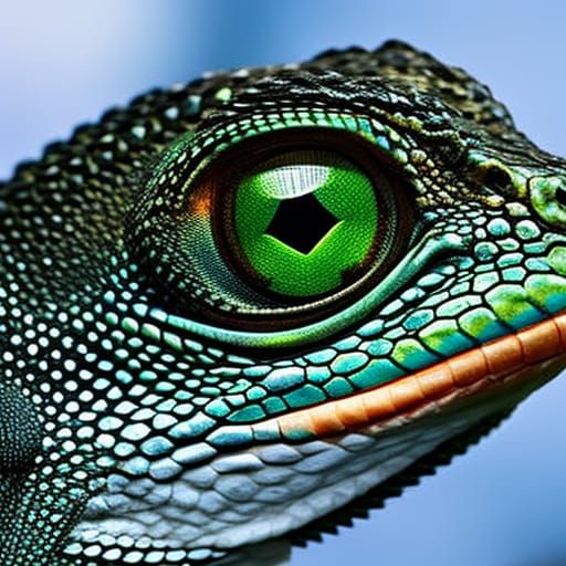 Detailed Reptilian Eye Close-up