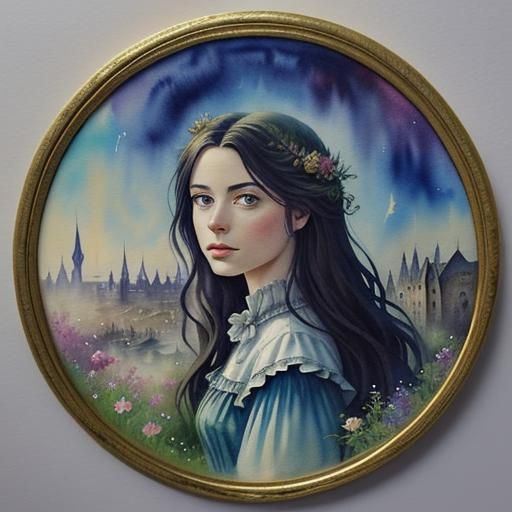 Ethereal Victorian Garden in Soft Watercolors