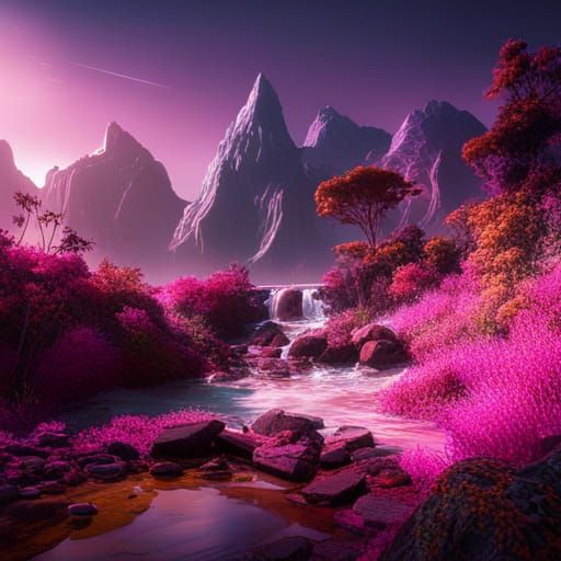 Pink October: A Colorful 3D Render for Cancer Awareness