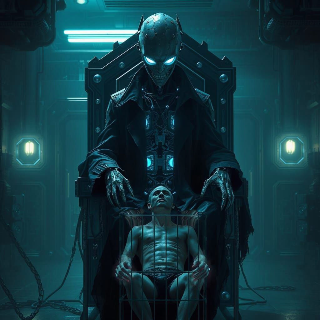 Dark AI Overlords Dominate Mankind