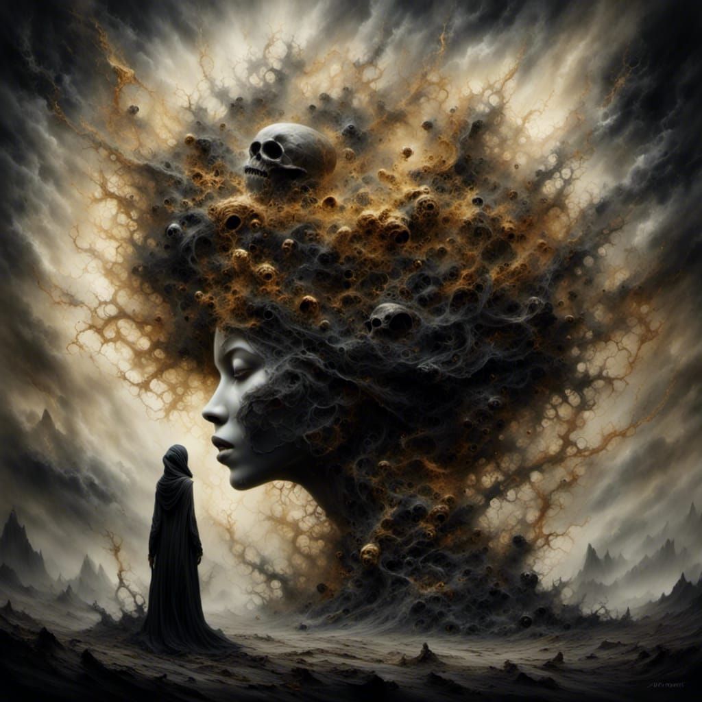 Surreal Desert Landscape with Alien Artifact