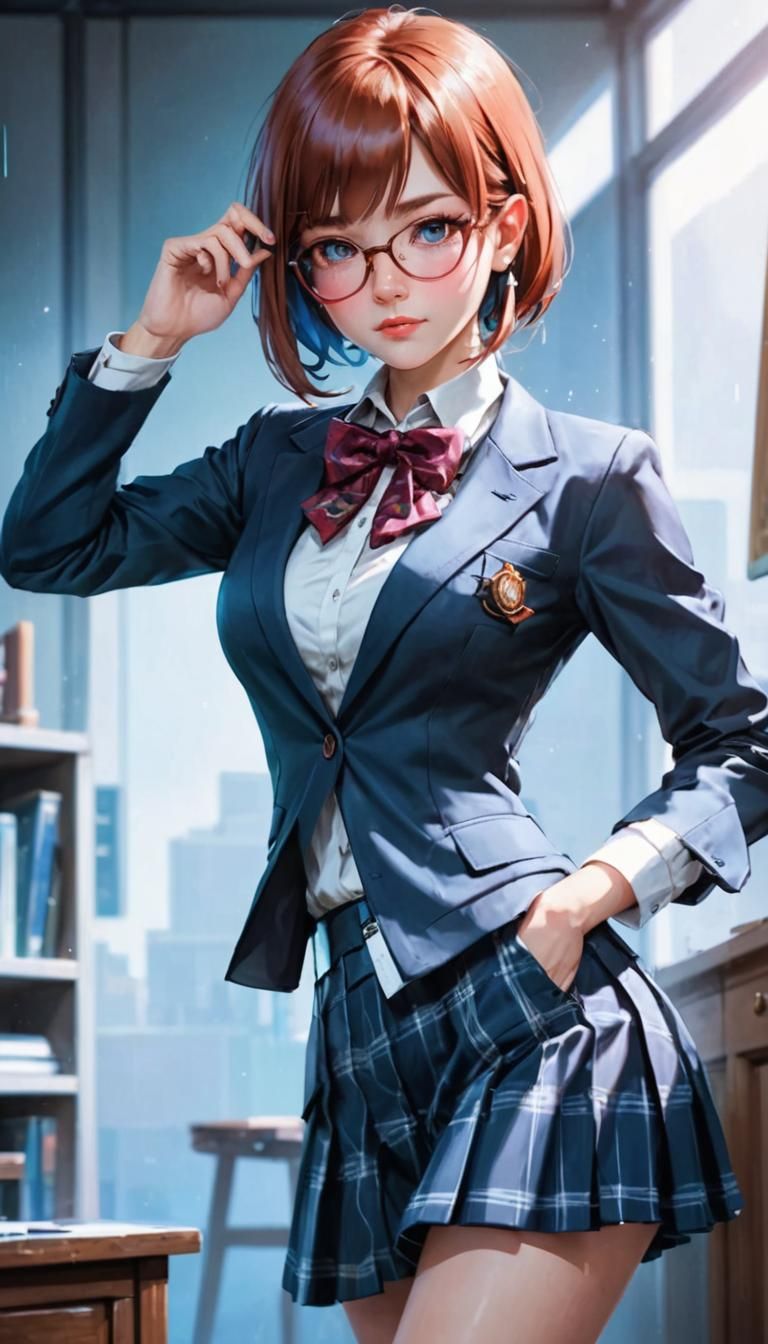 Detailed Portrait of a Nerd Girl by Greg Rutkowski