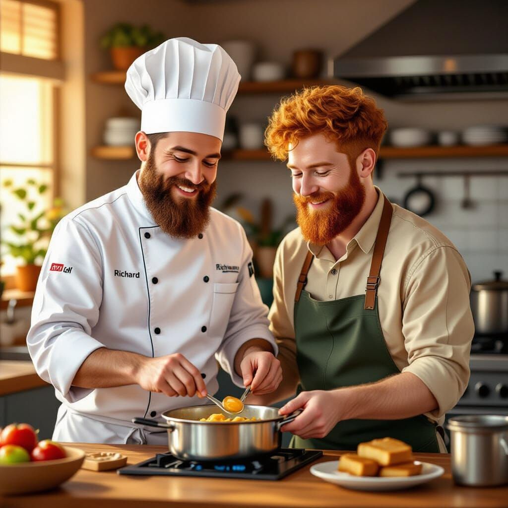 Chef Mentors Armandt in Warm Digital Painting