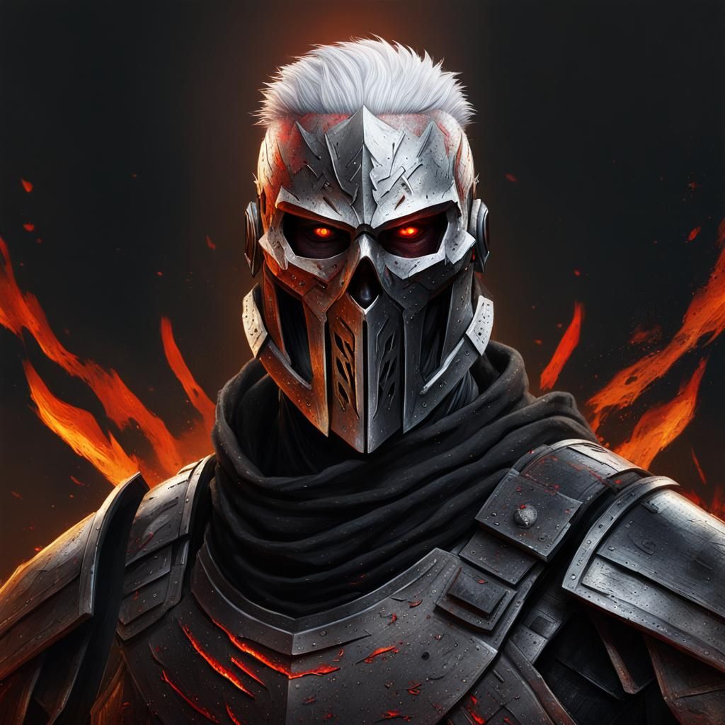 Grim Reaper Spartan Warrior in Hyperrealistic Style